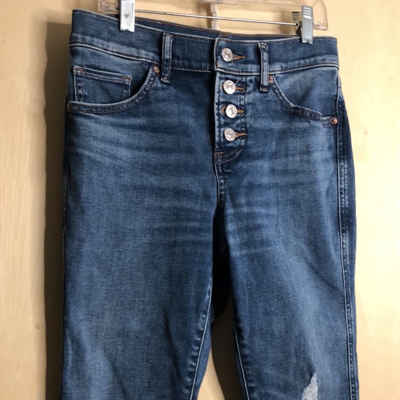 Express jeans button fly. Size 2 short. - Picture 4 of 14